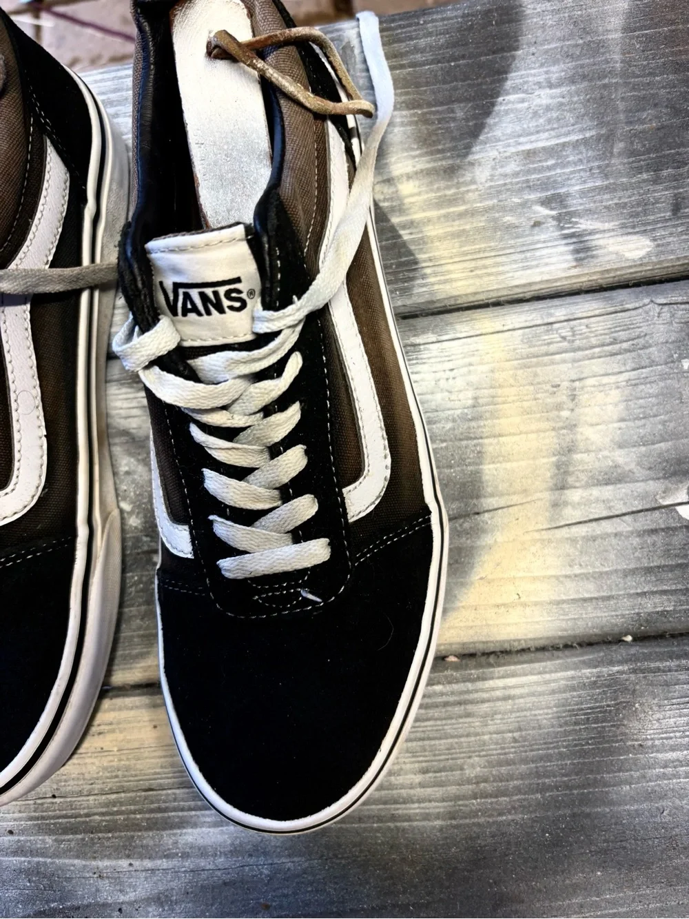 Vans Black and White Low-Top Skate Sneakers